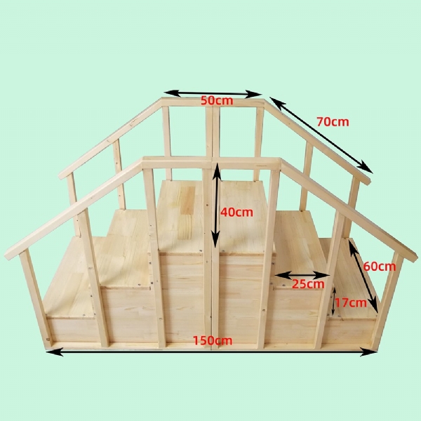 測查用樓梯規(guī)格上平臺由兩梯相對合成的平臺長50cm寬60cm高50cm